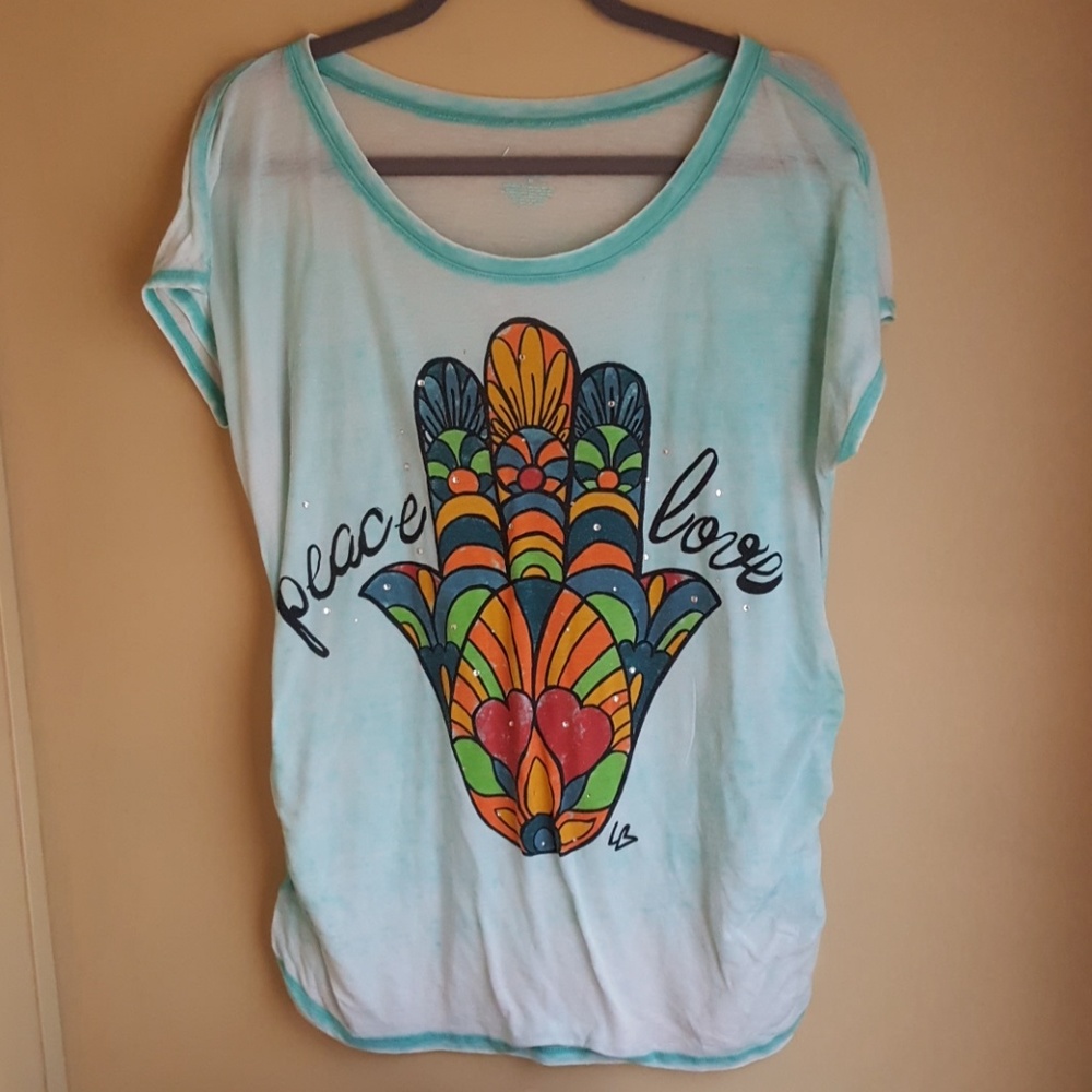 Lane Bryant Peace Love Thin Tee